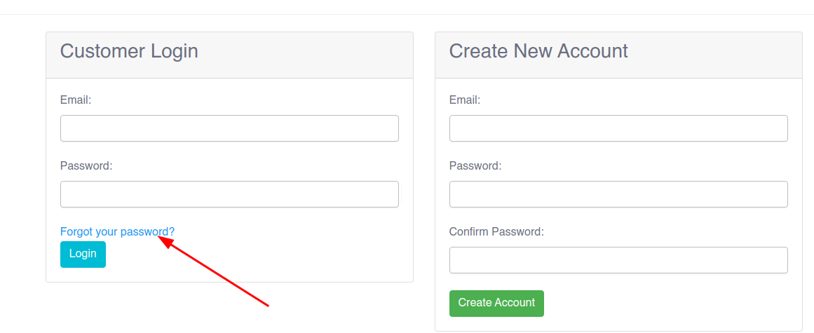 Customer Login Form