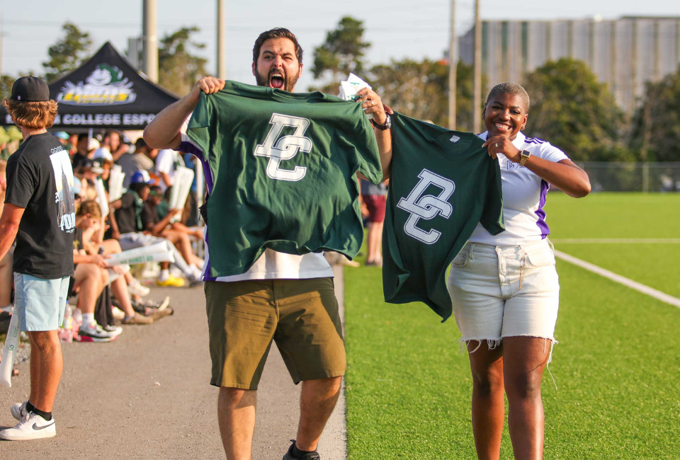 Students showing their DC apparel