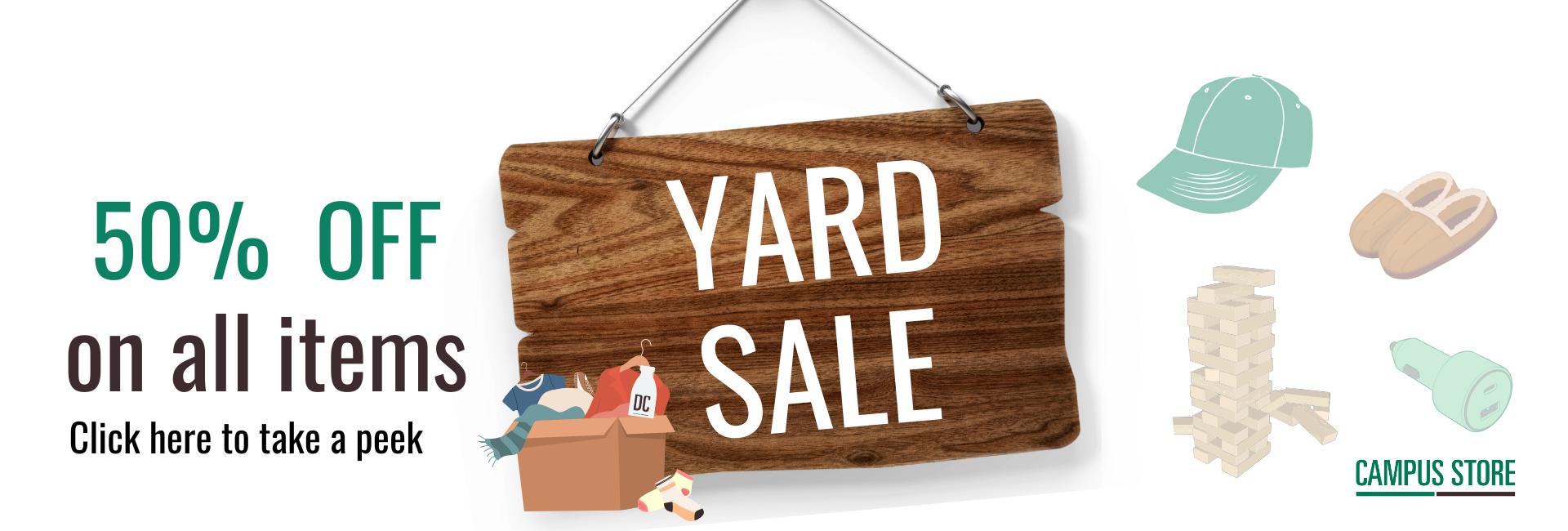 Yard sale 50% off